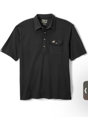 Field & Stream Men's Black Short-Sleeve Polo with Chest Pocket
